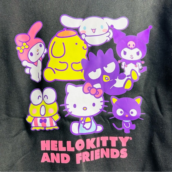 NWT Sanrio Co. Hello Kitty And Friends Women’s & Junior’s Black Sweatshirt - Picture 2 of 7